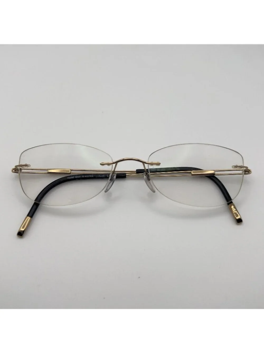 Silhouette Titanium 5227 20 6051 Rimless Eyeglass Frames Black Gold 48-19-140